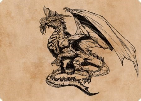 Ancient Silver Dragon Art Card
