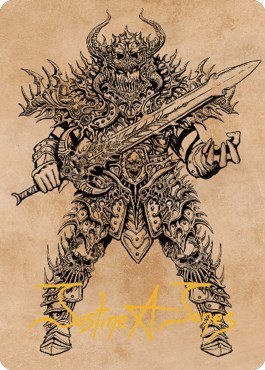 Sarevok, Deathbringer Art Card - Gold Stamped Signature