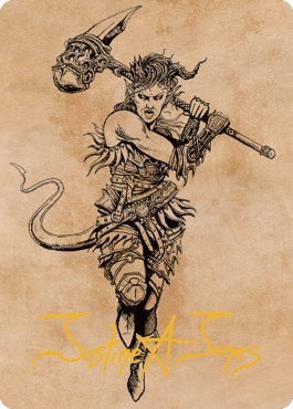 Karlach, Fury of Avernus Art Card - Gold Stamped Signature