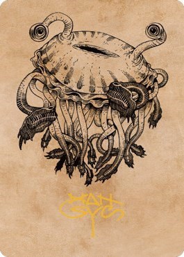 Gluntch, the Bestower Art Card - Gold Stamped Signature