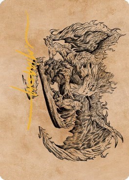 Miirym, Sentinel Wyrm Art Card - Gold Stamped Signature