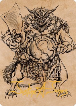 Thrakkus the Butcher Art Card - Gold Stamped Signature