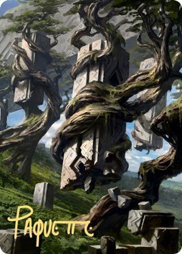 Forest Art Card - Gold Stamped Signature