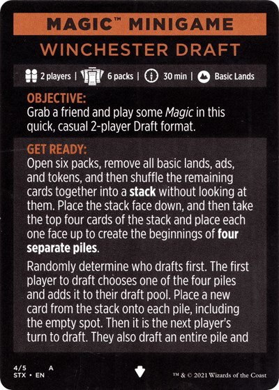 Magic Minigame: Winchester Draft - Normal Magic Minigame Winchest