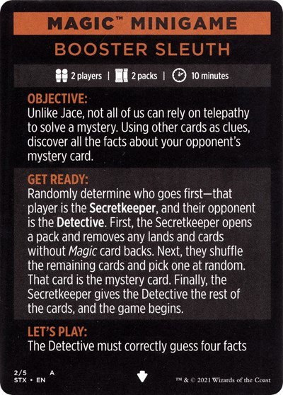 Magic Minigame: Booster Sleuth - Normal Magic Minigame Booster 