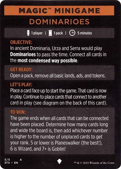Magic Minigame: Dominarioes - Normal Magic Minigame Dominari