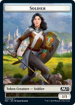 Soldier // Treasure Double-sided Token - Foil Soldier Treasure Double S