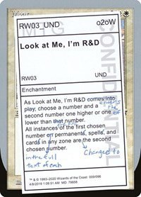 Look at Me, I'm R&D