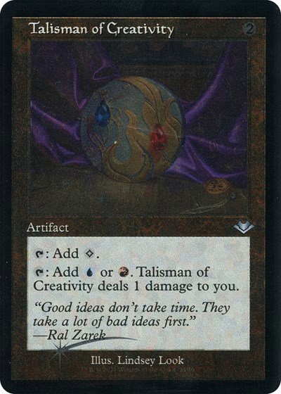 Talisman of Creativity - Retro Frame Foil Etched