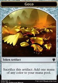 Gold // Cat Dragon Double-Sided Token