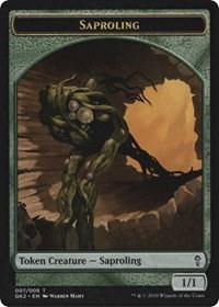 Saproling // Wurm Double-Sided Token