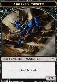 Adorned Pouncer // Warrior Double-Sided Token