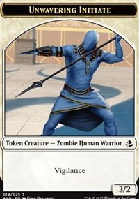 Unwavering Initiate // Wurm Double-Sided Token