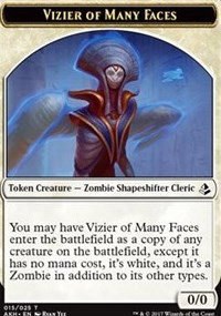 Vizier of Many Faces // Zombie Double-Sided Token