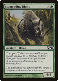 Stampeding Rhino - Foil