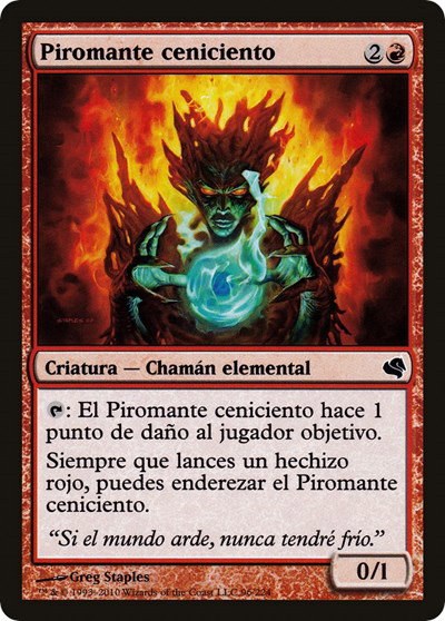 Cinder Pyromancer (Spanish) - "Piromante ceniciento"