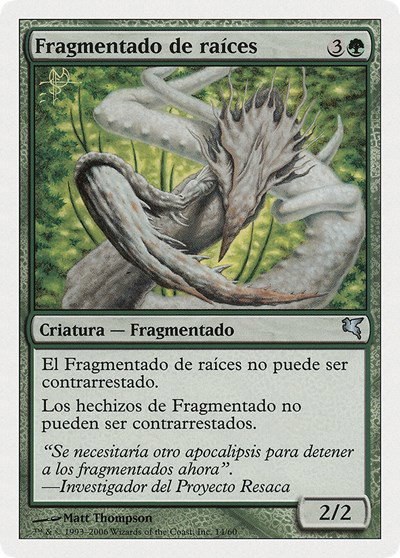 Root Sliver (Spanish) - "Fragmentado de raíces" - Spanish