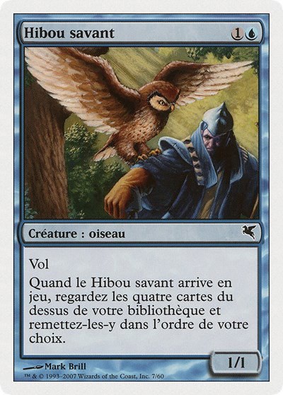 Sage Owl (French) - "Hibou savant" - French