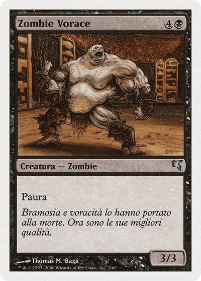 Gluttonous Zombie (Italian) - "Zombie Vorace" - Italian