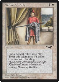 Errand of Duty - Page Holding Sword