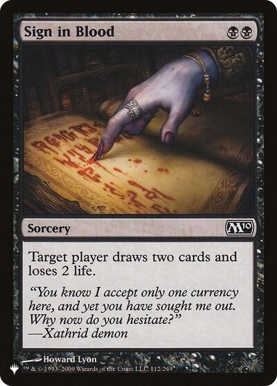 Sign in Blood - M10