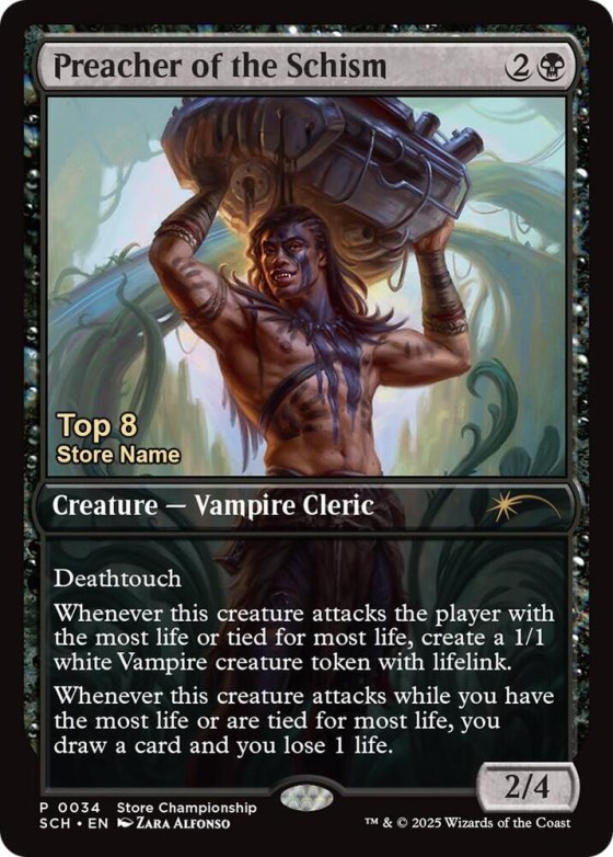 Preacher of the Schism - Top 8