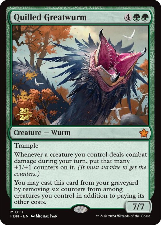 Quilled Greatwurm - Foil Quilled Greatwurm