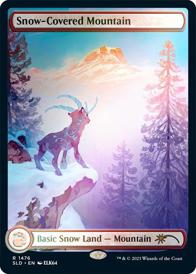 Snow-Covered Mountain - Rainbow Foil