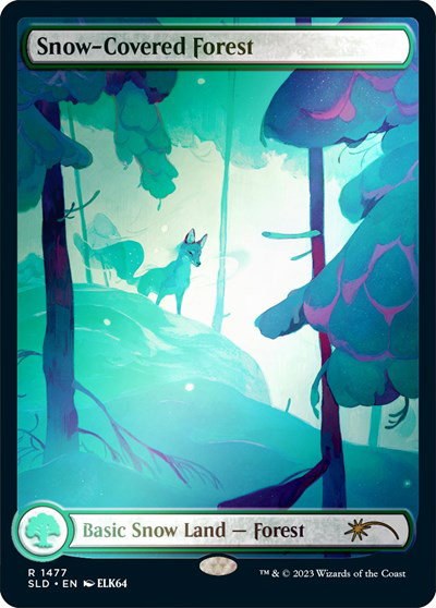 Snow-Covered Forest - Rainbow Foil