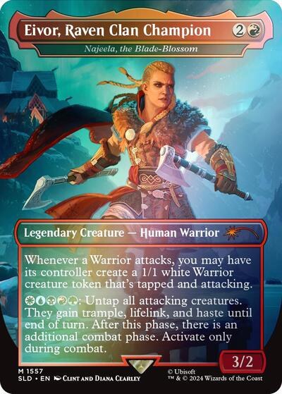 Eivor, Raven Clan Champion - Najeela, the Blade-Blossom - Rainbow Foil