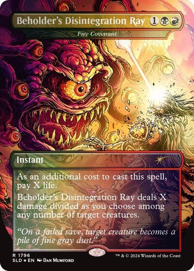 Beholder's Disintegration Ray - Fire Covenant - Rainbow Foil