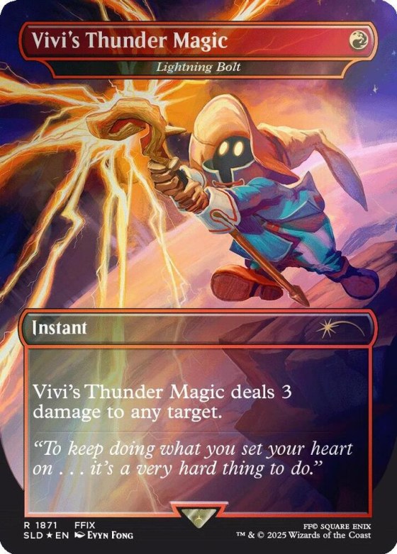 Vivi's Thunder Magic - Lightning Bolt - Rainbow Foil