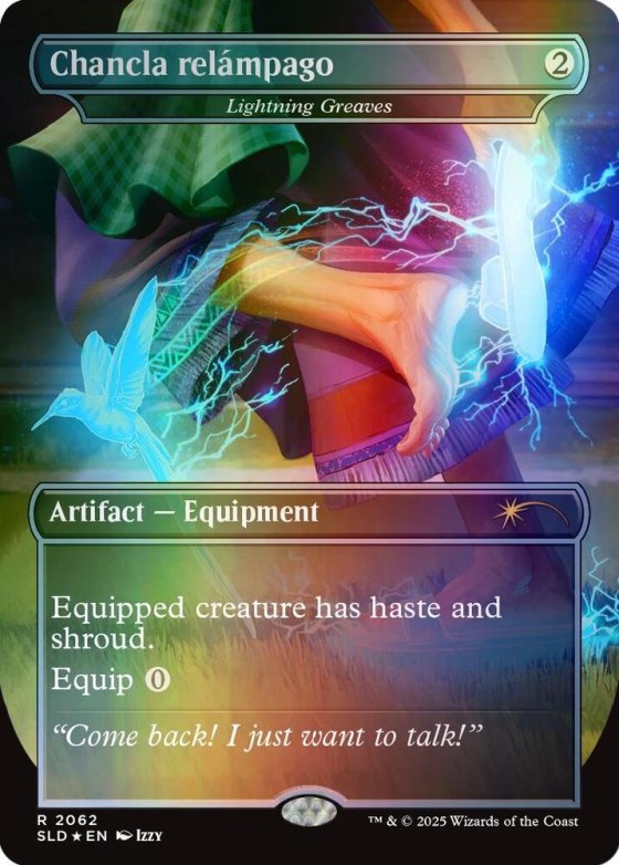 Chancla relámpago - Lightning Greaves - Rainbow Foil