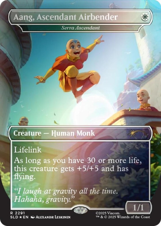 Aang, Ascendant Airbender - Serra Ascendant - Rainbow Foil