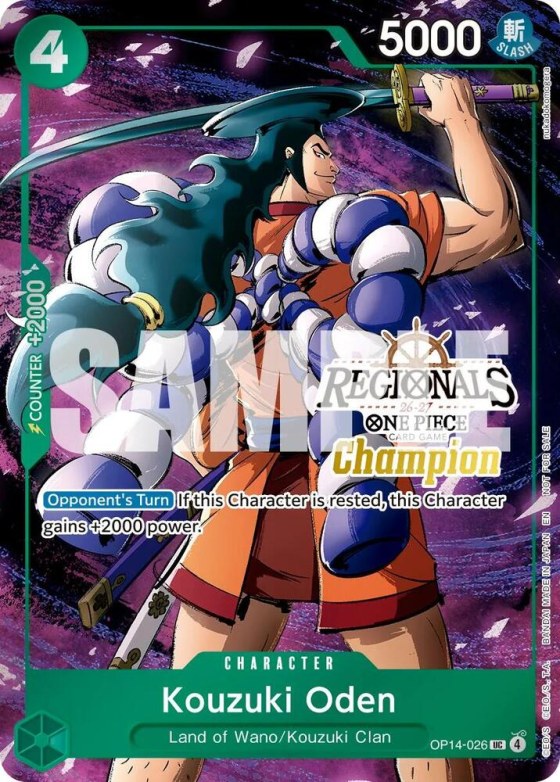 Kouzuki Oden - Regionals Champion Card Set 26