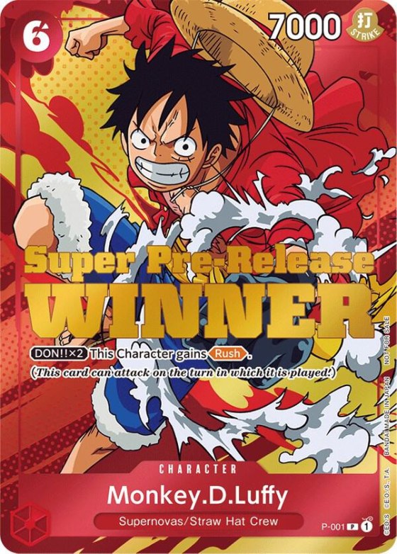 Monkey.D.Luffy - Super Pre Release Winner