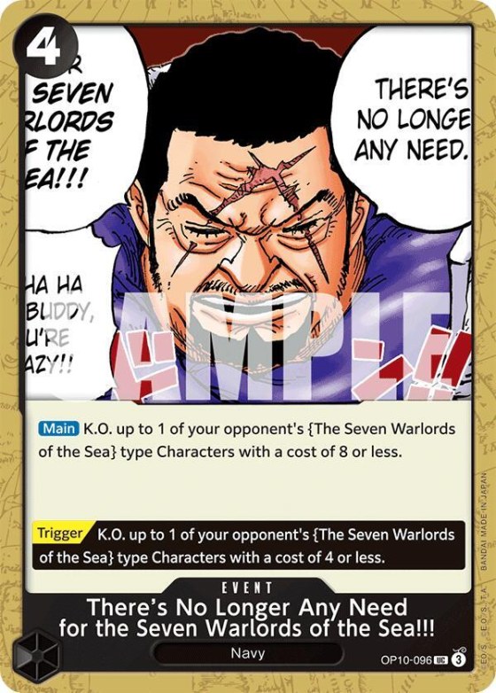 There's No Longer Any Need for the Seven Warlords of the Sea!!!
