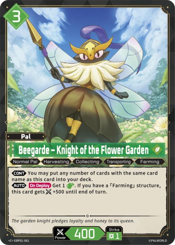 Beegarde - Knight of the Flower Garden
