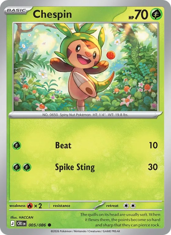 Chespin - Reverse Holo