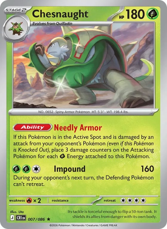 Chesnaught - Reverse Holo