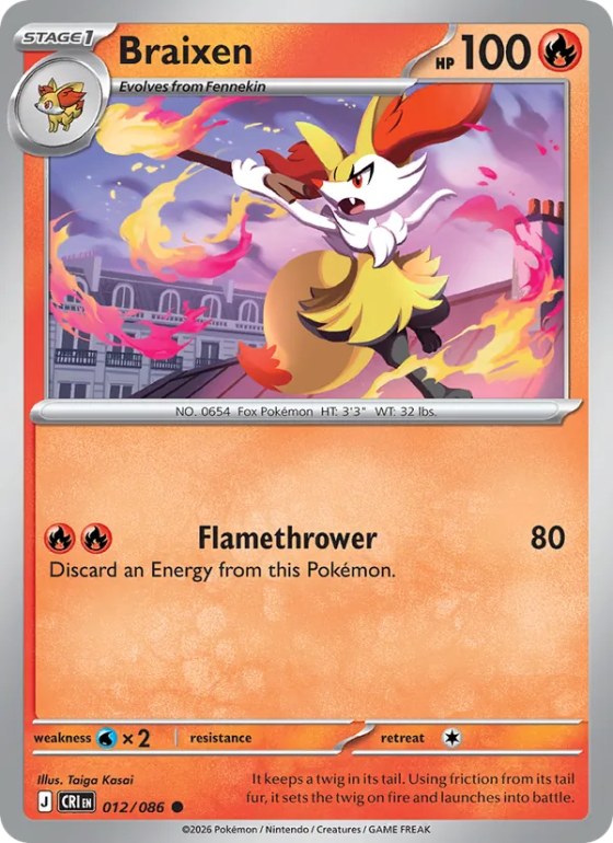 Braixen - Reverse Holo