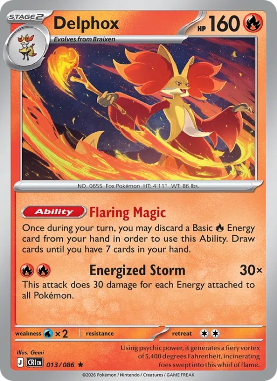 Delphox - Reverse Holo