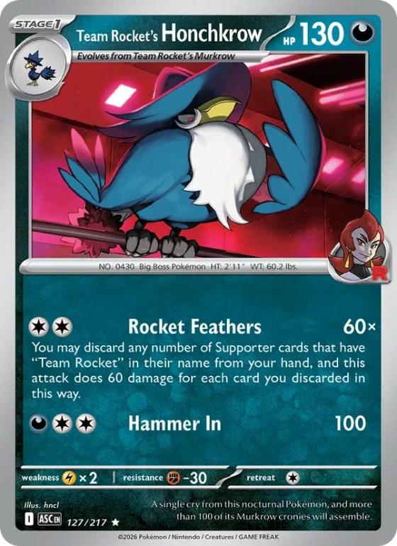 Team Rocket's Honchkrow - Holo
