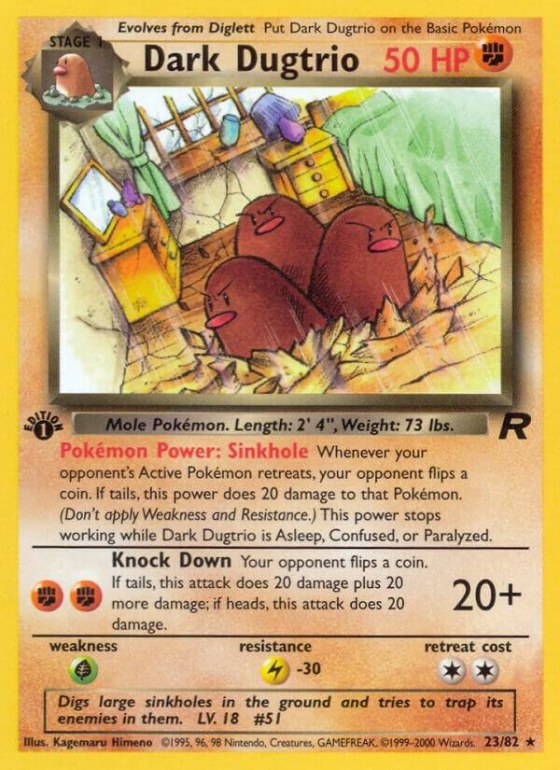 Dark Dugtrio (23) - 1st Edition