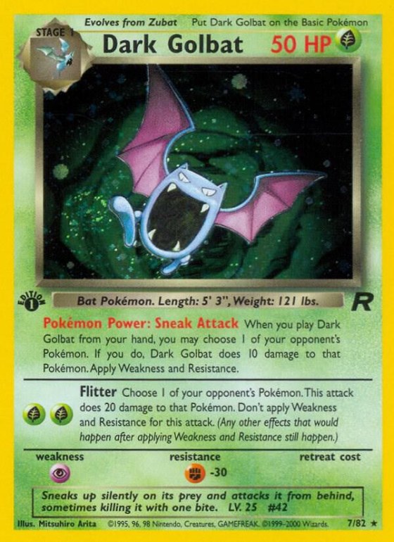 Dark Golbat (7) - 1st Edition Holo