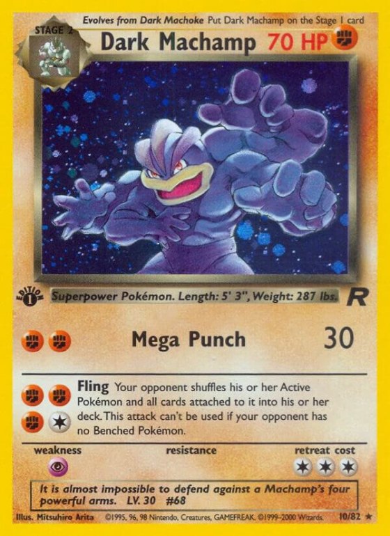 Dark Machamp (10) - 1st Edition Holo