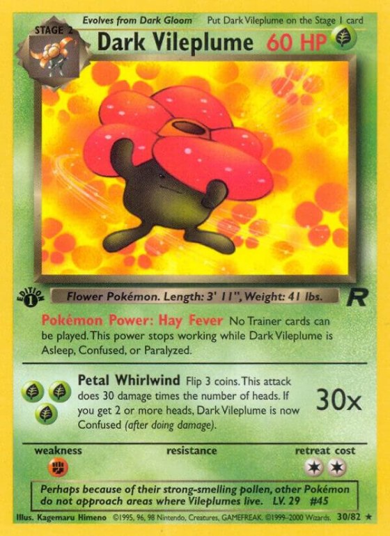Dark Vileplume (30) - 1st Edition