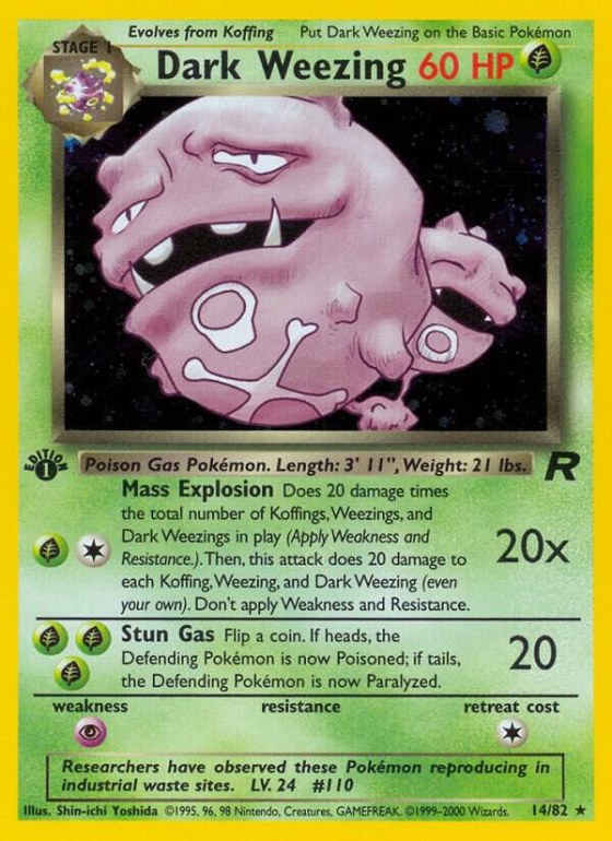 Dark Weezing (14) - 1st Edition Holo