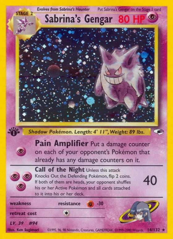 Sabrina's Gengar - 1st Edition Holo