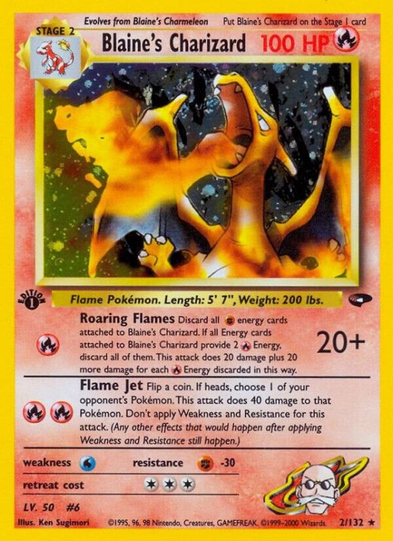 Blaine's Charizard - Unlimited Holo